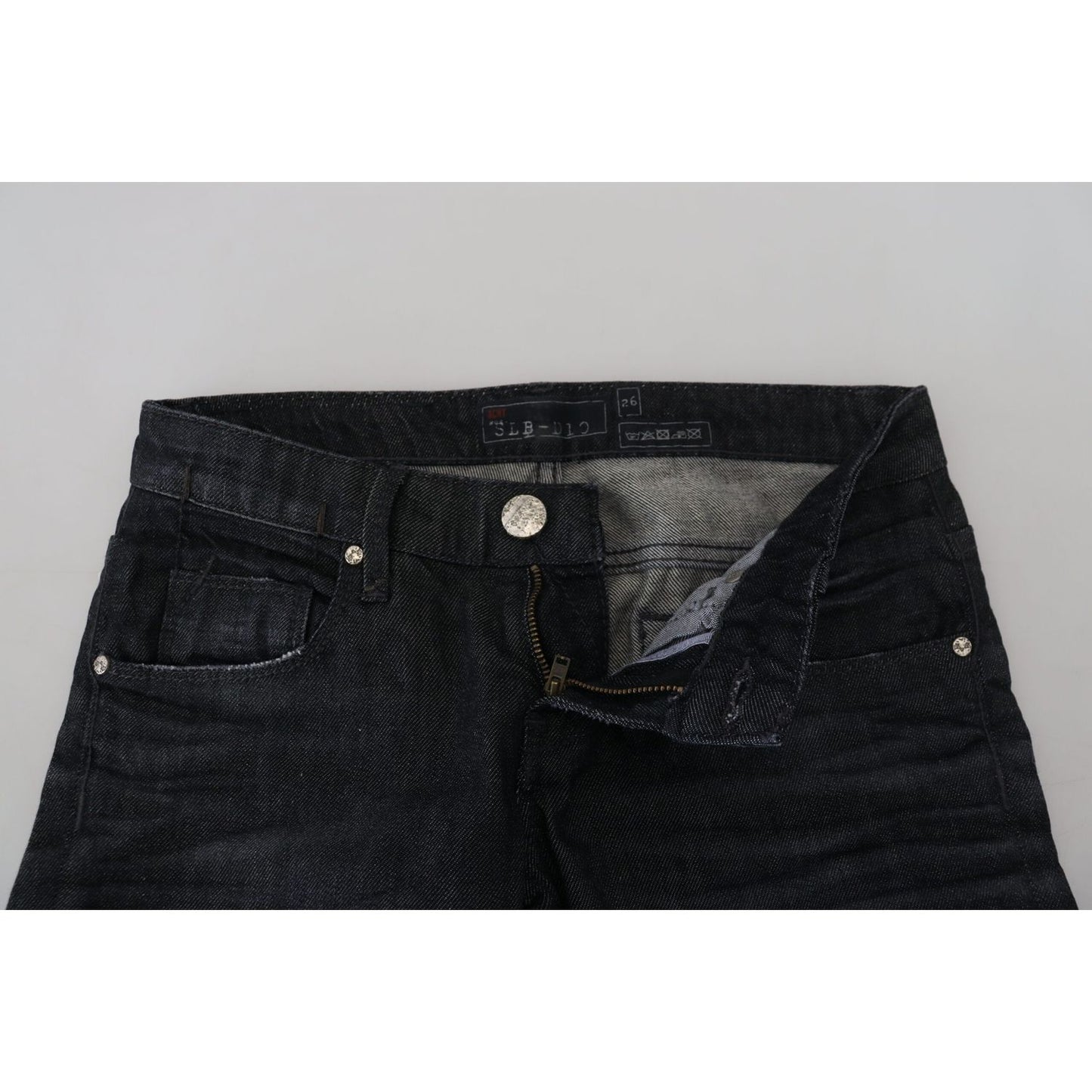 Acht Black Cotton Low Waist Slim Fit Women Casual Denim Jeans