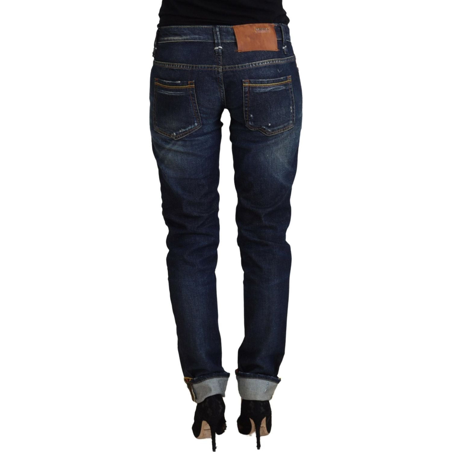 Acht Blue Cotton Slim Fit Women Casual Denim Jeans