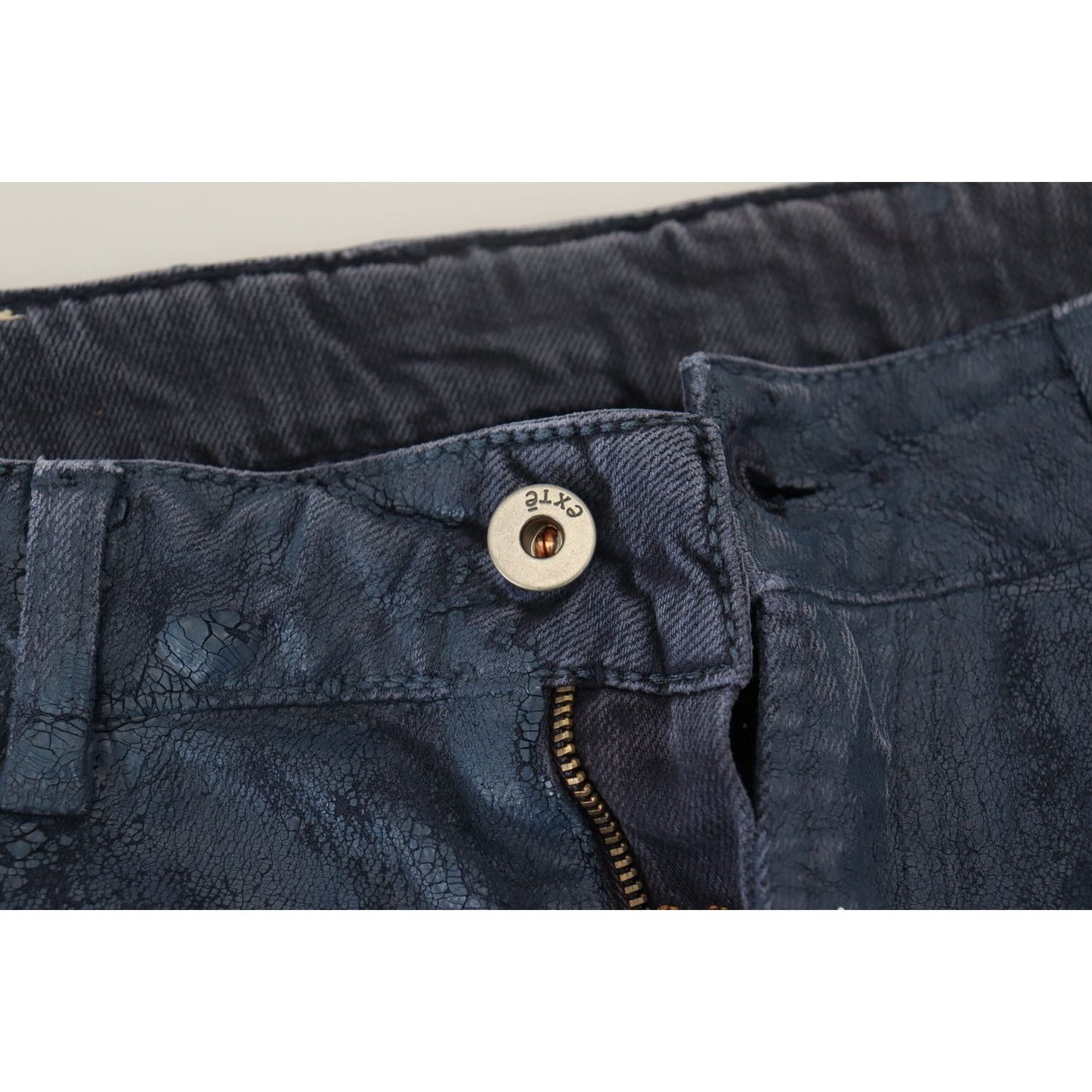 Exte Blue Cotton Tapered Slim Fit Men Casual Denim Jeans