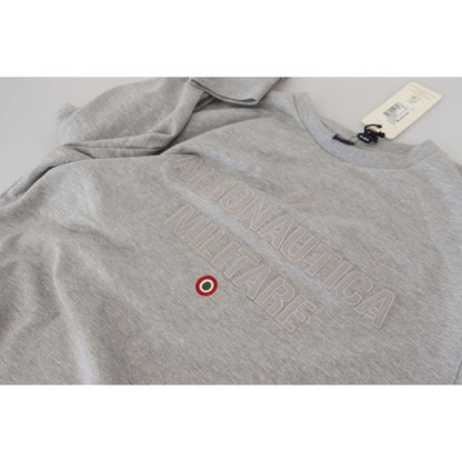 Aeronautica Militare Gray Men Pullover Sweatshirt Sweater