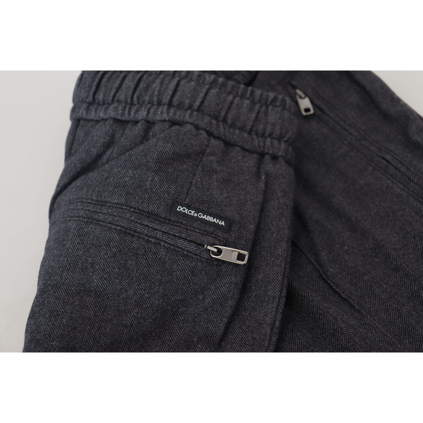 Dolce & Gabbana Gray Cotton Jogger Men Pants