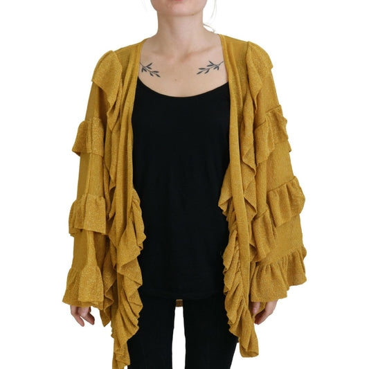 Aniye By Gold Long Sleeves Ruffled Women Cardigan Sweater