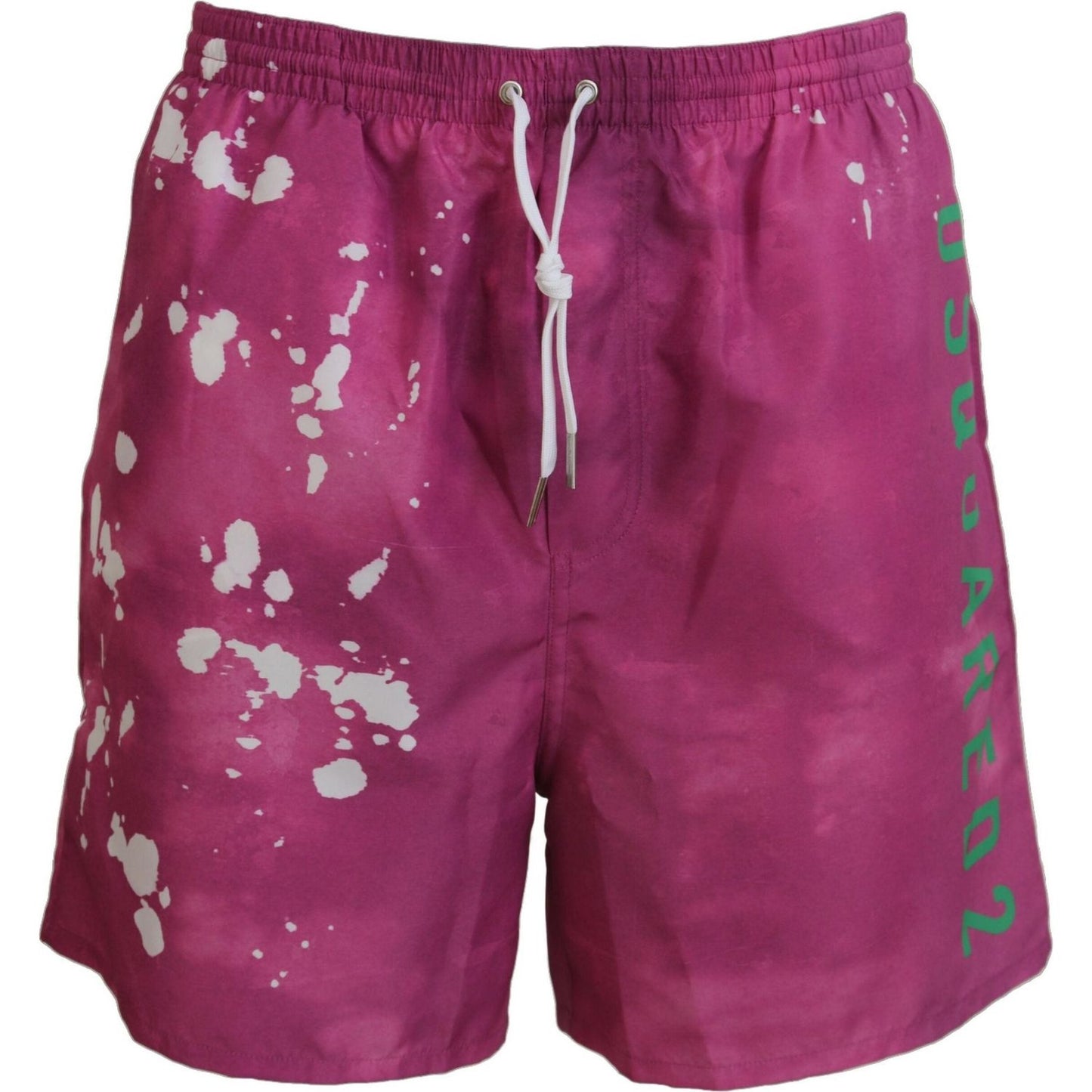 Dsquared² Pink Tie Dye Logo Men Beachwear Shorts Swimwear