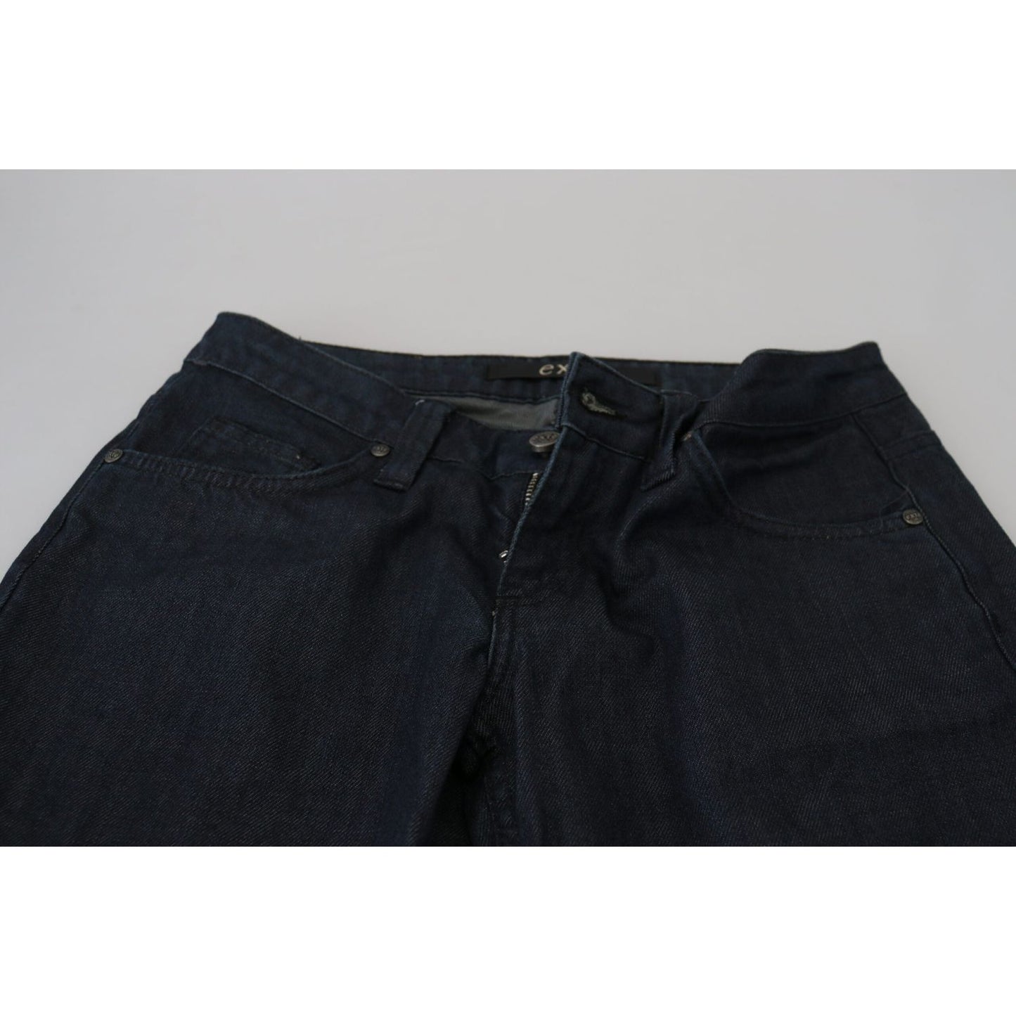 Exte Dark Blue Low Waist Straight Fit Women Denim Jeans