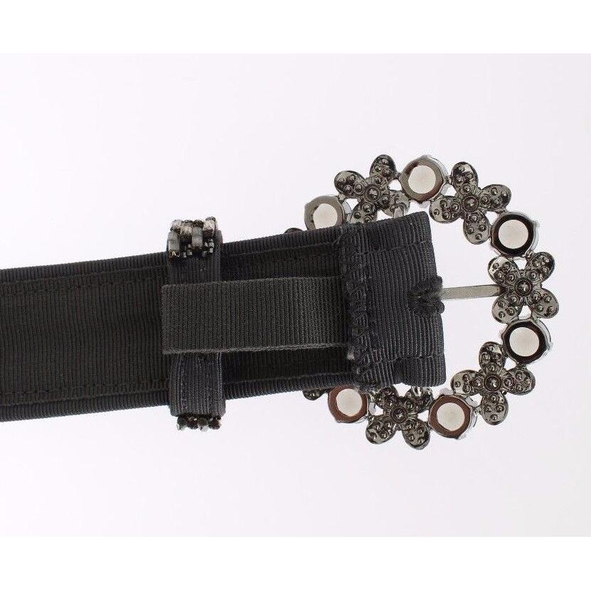 Dolce & Gabbana Multicolor Wide Crystal Buckle Sequined Belt