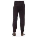 Alpha Studio Brown Wool Men Pants Alpha Studio Dark Slate Gray