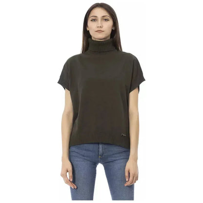 Baldinini Trend Green Wool Women Sweater