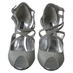 Dolce & Gabbana Silver Shimmers Sandals Heel Pumps Shoes LA10376-40