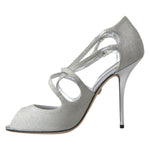 Dolce & Gabbana Silver Shimmers Sandals Heel Pumps Shoes LA10376-40