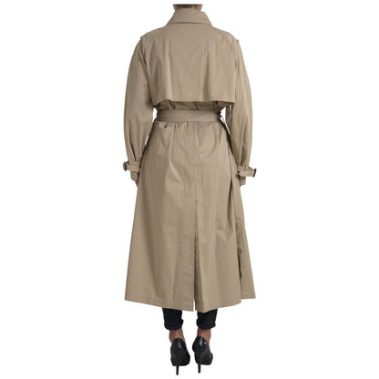 Dolce & Gabbana Khaki Double Breasted Trench Coat Jacket Dolce & Gabbana