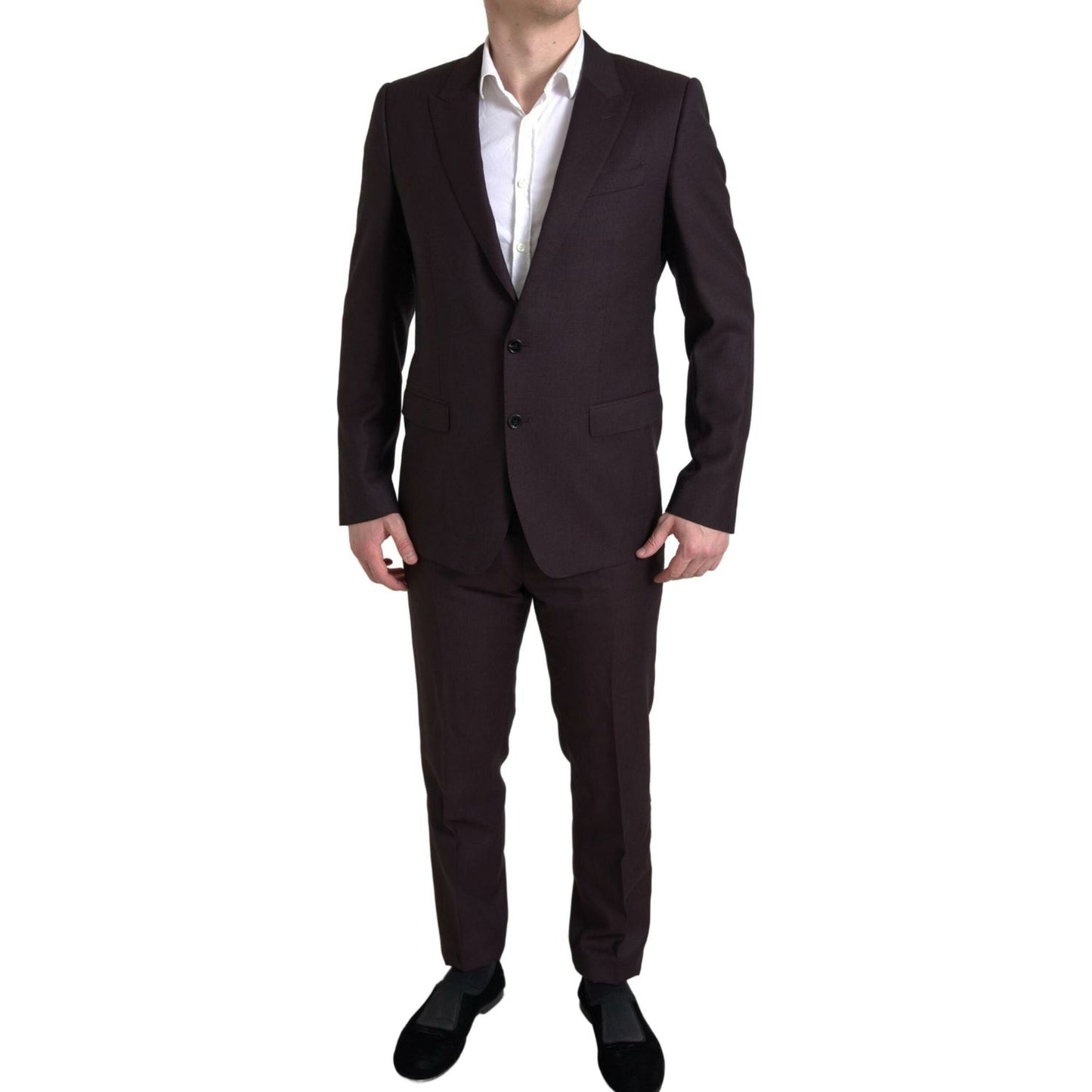Dolce & Gabbana Maroon 2 Piece Single Breasted MARTINI Suit