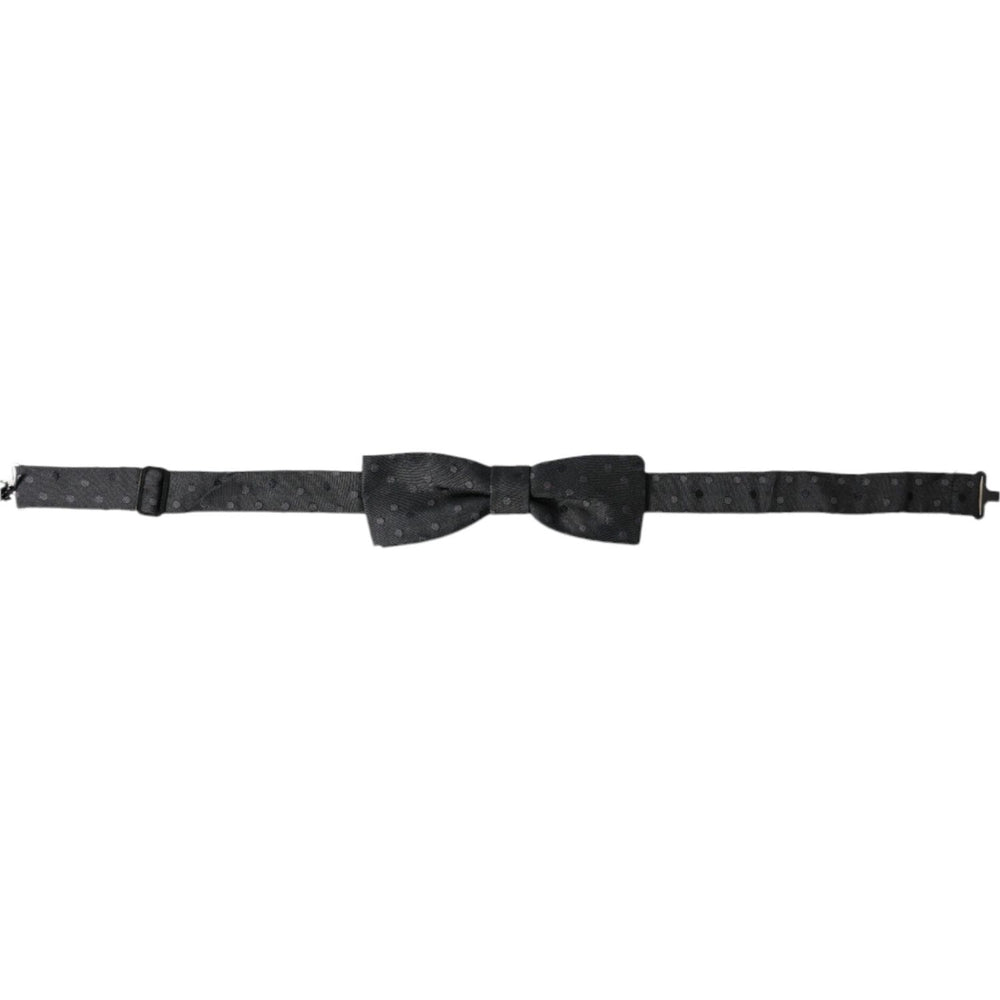 Dolce & Gabbana Opulent Silk Polka Dot Bow Tie for Men Dolce & Gabbana Dark Slate Gray