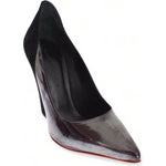 Cédric Charlier Chic Metallic Gray Leather Pumps Cédric Charlier Dark Slate Gray