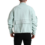 Dolce & Gabbana Mint Green Cotton Pockets Pullover Sweater
