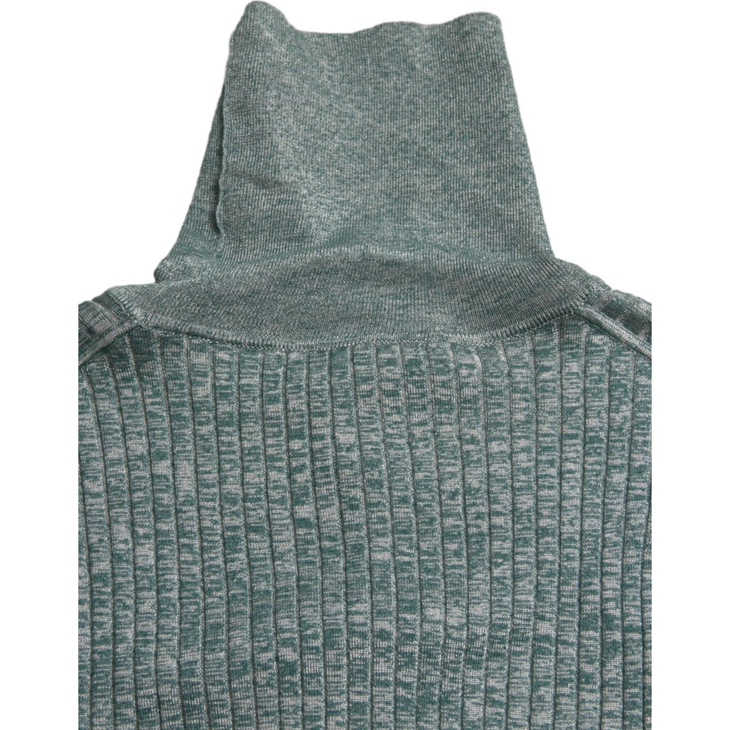 Dolce & Gabbana Green Polyester Turtleneck Pullover Sweater
