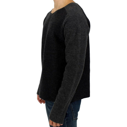 Costume National Gray wool crewneck sweater