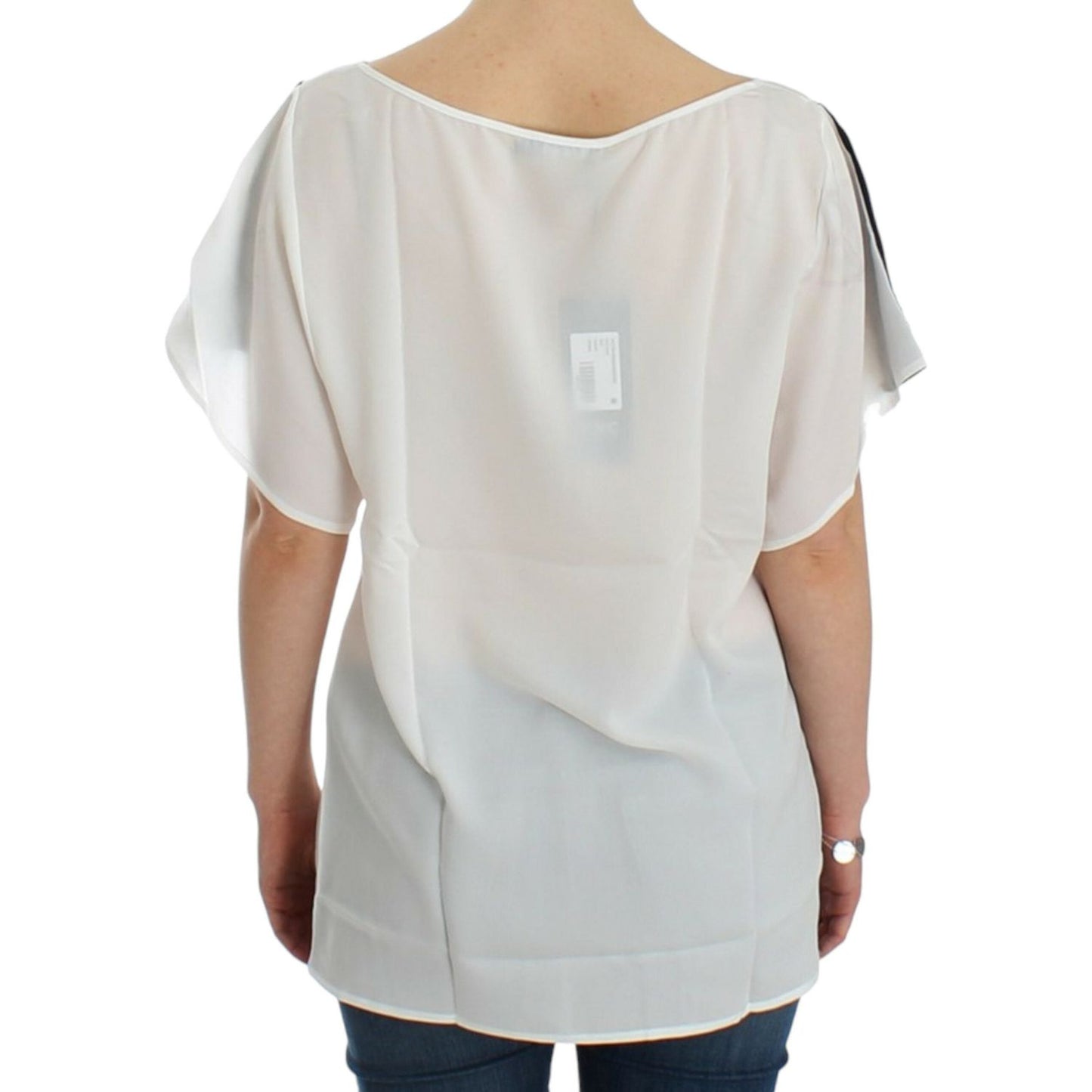 Costume National White motive print blouse