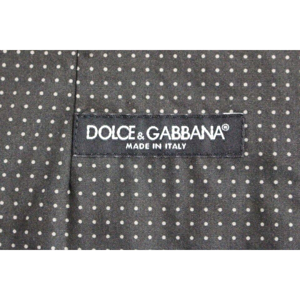 Dolce & Gabbana Gray Polka Dot Dress Vest Gilet Weste