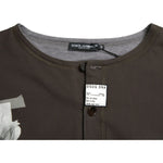 Dolce & Gabbana Dark Gray Cotton Button Down Pullover Sweater