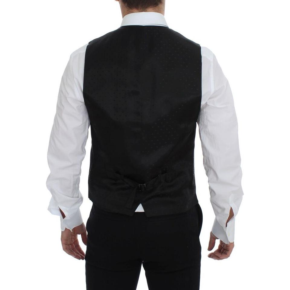 Dolce & Gabbana Gray Wool Formal Dress Vest Gilet Weste