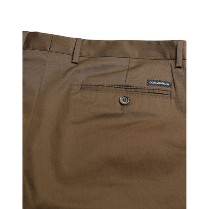 Dolce & Gabbana Brown Cotton Stretch Men Bermuda Shorts
