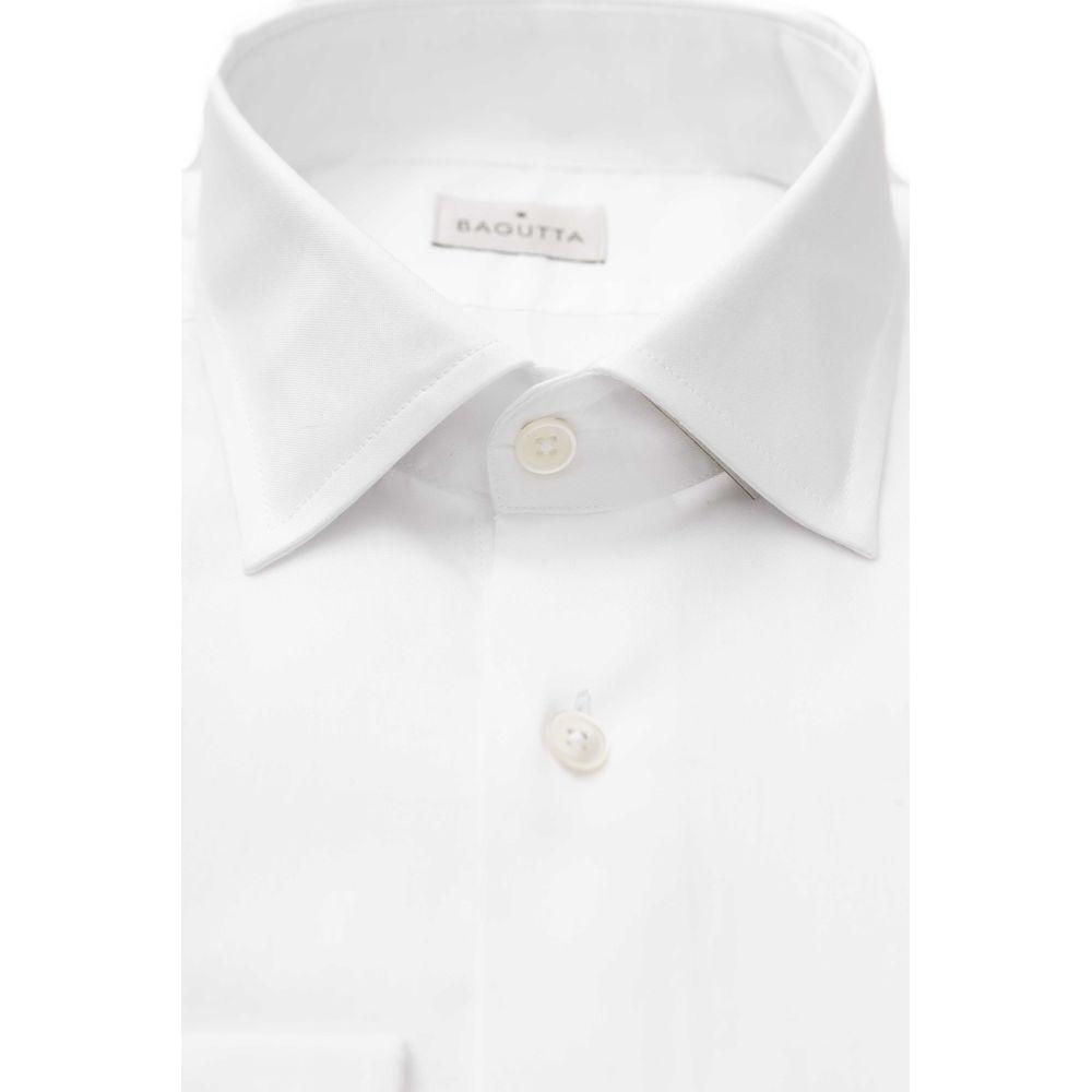 Bagutta White Cotton Men's Dress Shirt