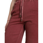 Dolce & Gabbana Maroon Cotton High Waist Sweatshorts Shorts