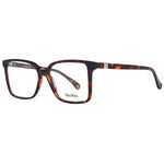 Max Mara Brown Women Glasses Frame in acetate, square style, full-rim design, 54-15-140 size, branded case included.
