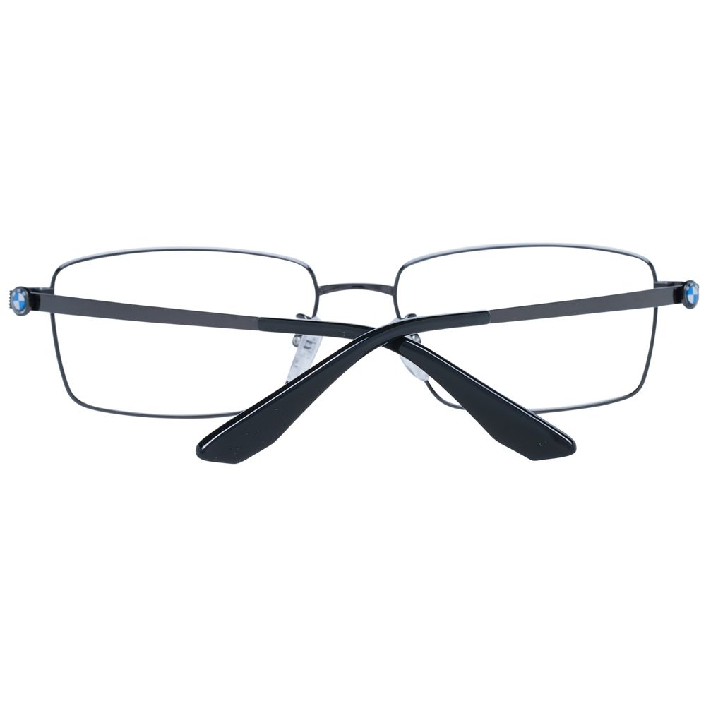BMW Black Men Glasses Frame full-rim rectangle style titanium with plastic demo lenses.