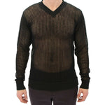 Dolce & Gabbana Dark Green Runway Netz Pullover Netted Sweater