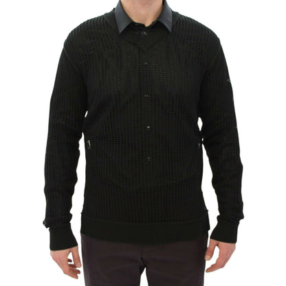 Dolce & Gabbana Dark Green Runway Netz Pullover Netted Sweater