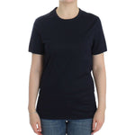 Ermanno Scervino Lingerie Blue Crewneck Cotton Logo T-shirt