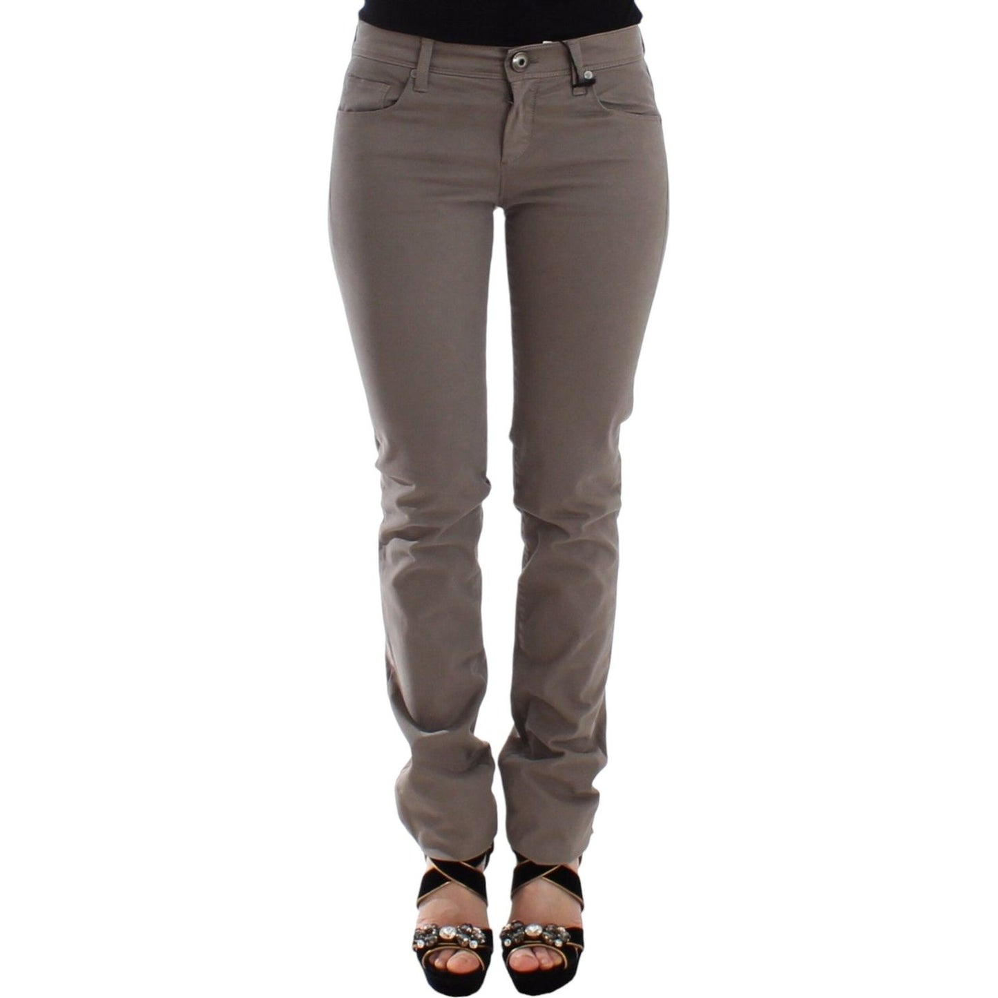Ermanno Scervino Taupe Beige Slim Jeans Denim Pants Skinny