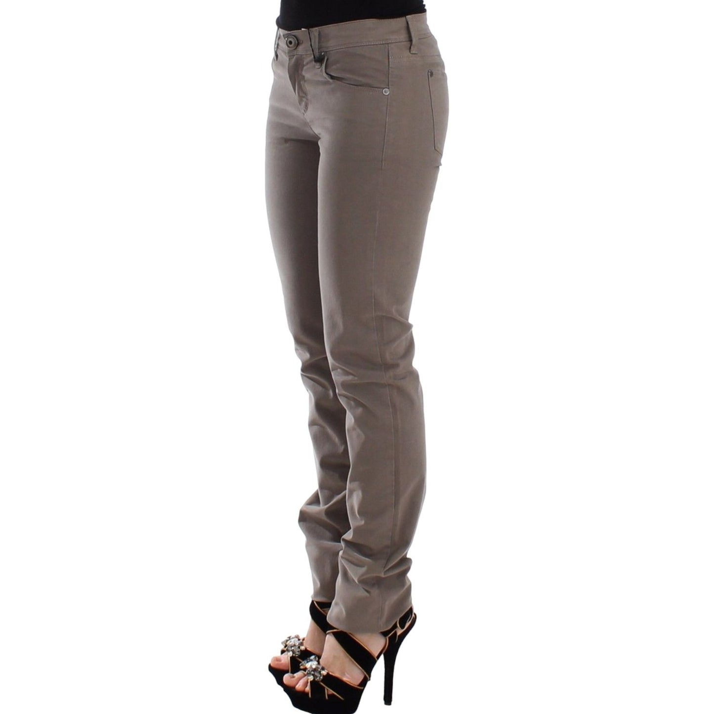 Ermanno Scervino Taupe Beige Slim Jeans Denim Pants Skinny