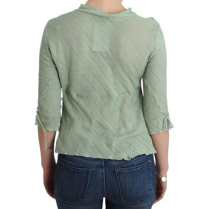 Ermanno Scervino Green Lightweight Knit Sweater Top Blouse