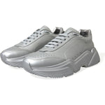 Dolce & Gabbana Silver DAYMASTER Leather Men Casual Sneakers Shoes MV5291-40