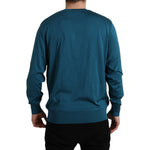 Dolce & Gabbana Green Peacock Feather Pullover Sweater