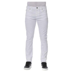 Trussardi Jeans White Cotton Men Jeans Trussardi Jeans Light Gray