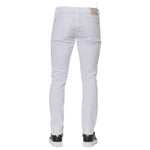 Trussardi Jeans White Cotton Men Jeans Trussardi Jeans Light Gray