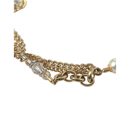 Dolce & Gabbana Blue Braided Gold Brass Chain Waist Belt
