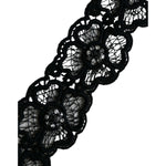 Dolce & Gabbana Off White Silk Lace Trim Short Sleeves Top