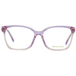 Emilio Pucci Purple Women Glasses Frame in plastic, square full-rim style with demo lenses, size 55-15-140. Includes branded case.