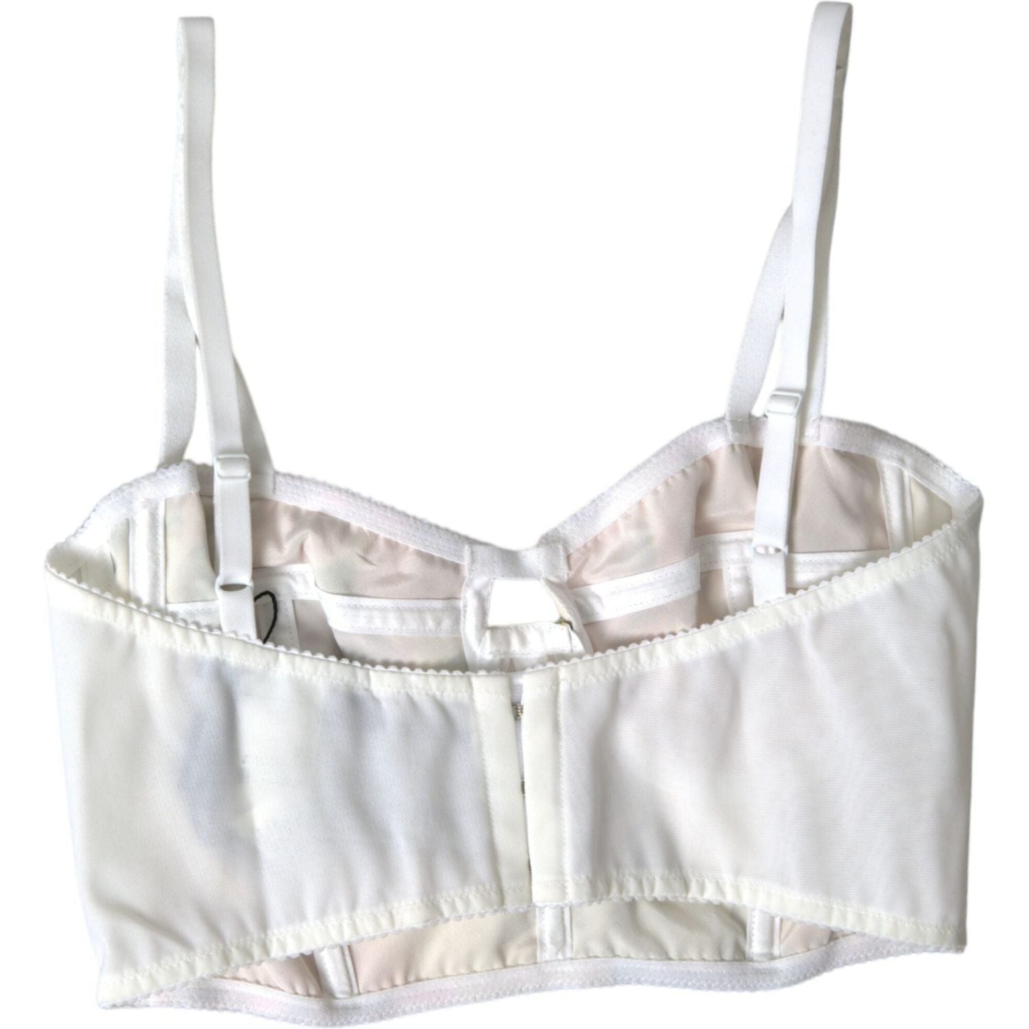 Dolce & Gabbana Multicolor Floral Sleeveless Bustier Crop Top