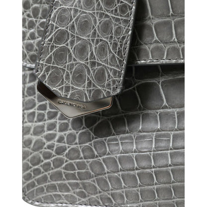 Balenciaga Gray Exotic Leather Medium Shoulder Hand Purse Bag