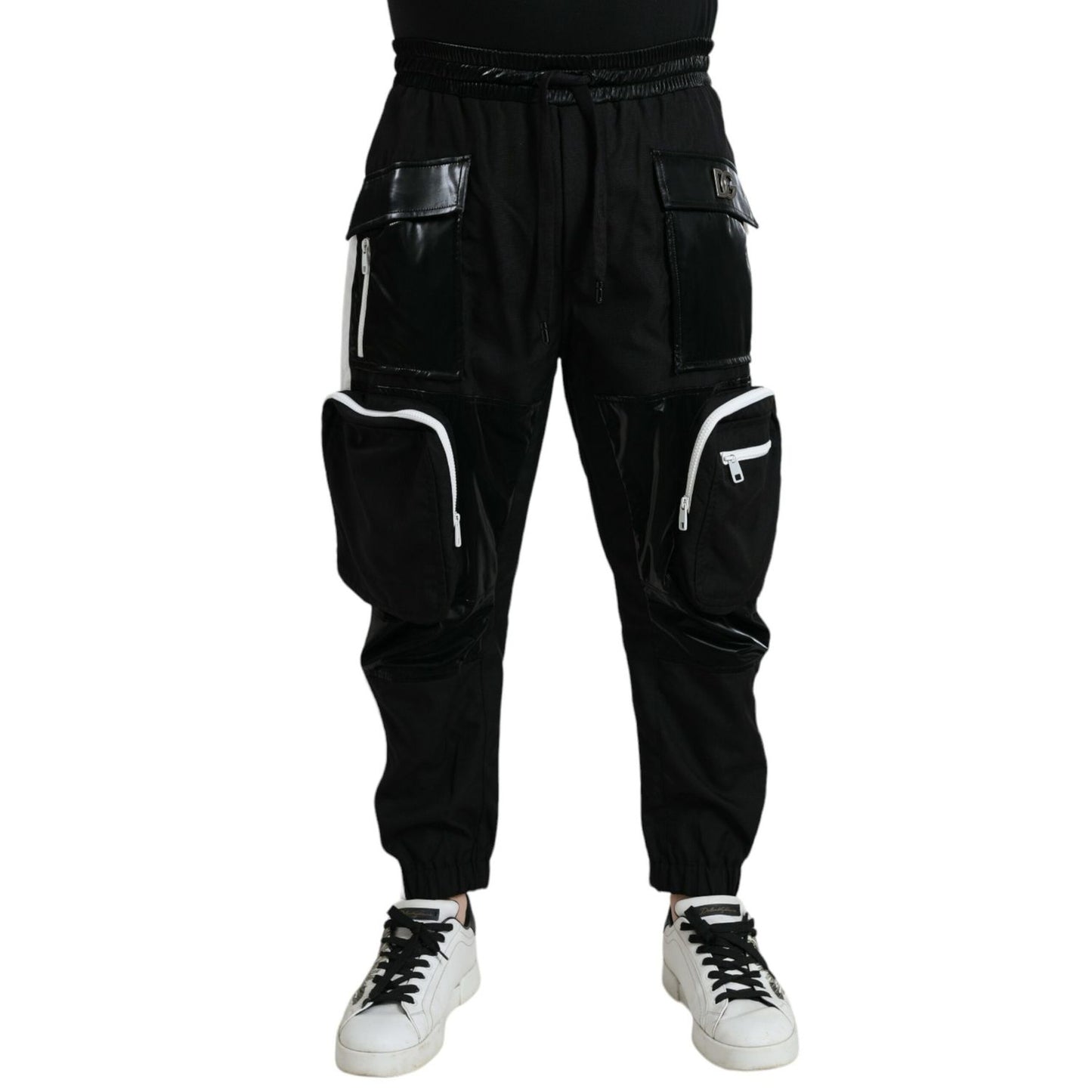 Dolce & Gabbana Black Nylon Cargo Jogger Men Sweatpants Pants