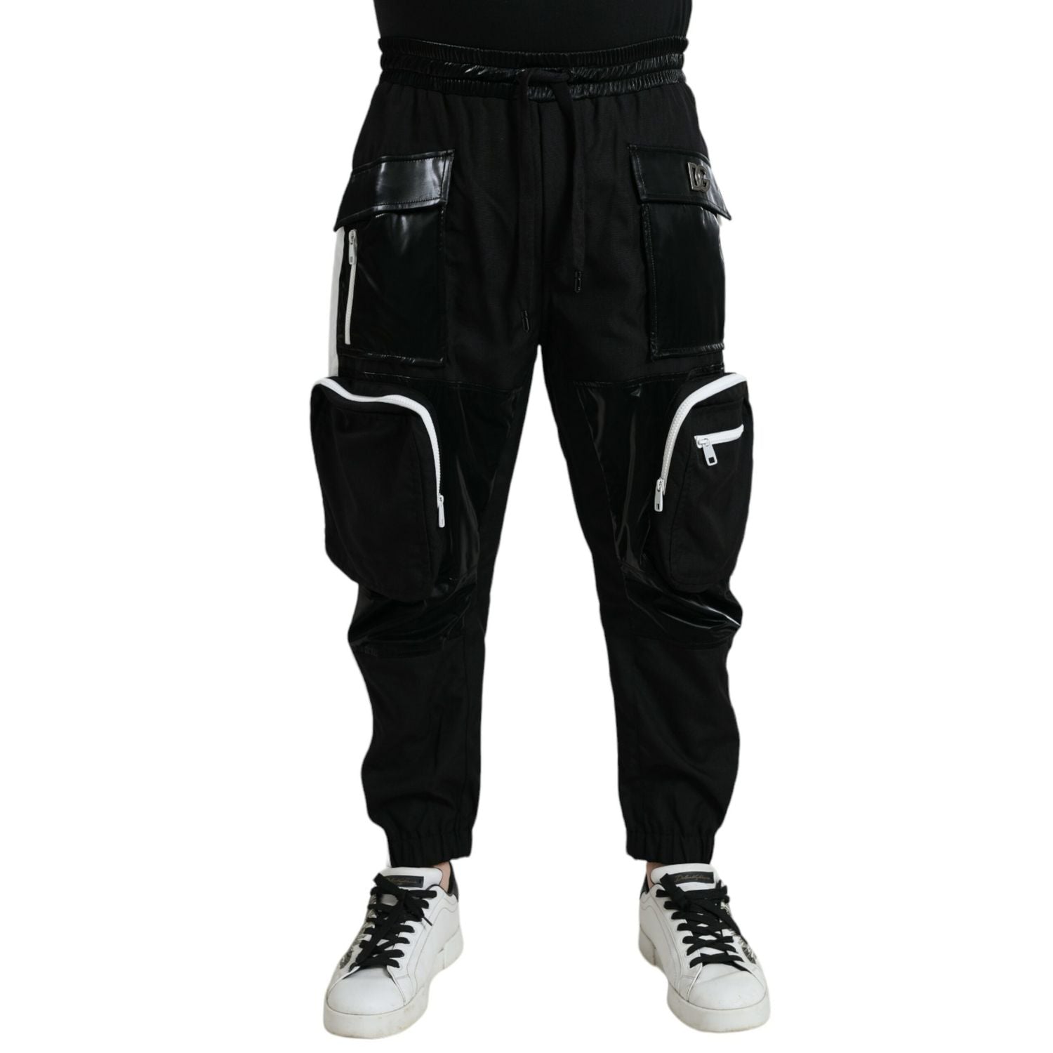 Dolce & Gabbana Black Nylon Cargo Jogger Men Sweatpants Pants