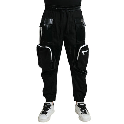 Dolce & Gabbana Black Nylon Cargo Jogger Men Sweatpants Pants