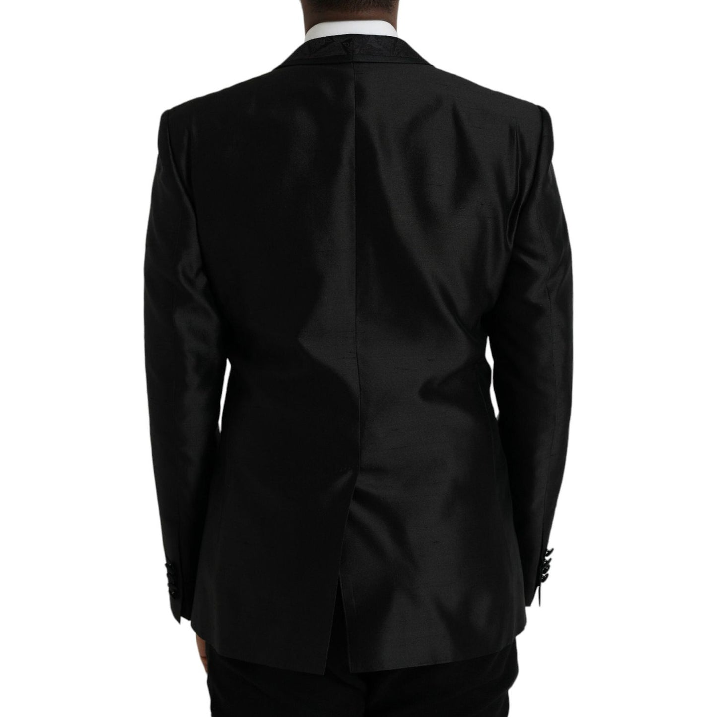 Dolce & Gabbana Black MARTINI Single Breasted Coat Blazer
