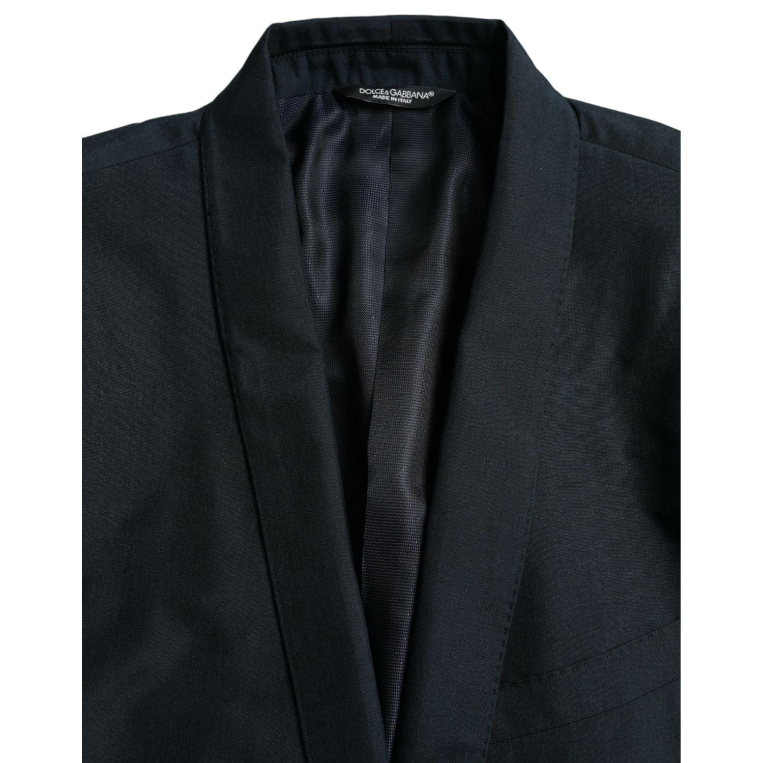Dolce & Gabbana Blue GOLD Notch Single Breasted Coat Blazer