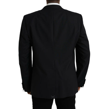 Dolce & Gabbana Blue MARTINI Single Breasted Coat Blazer